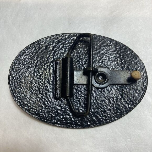 Vtg 1970s Belt Buckle 3d MUSHROOMS Boho Hippie BRASS Western Cowboy Psychedelic - Picture 4 of 6